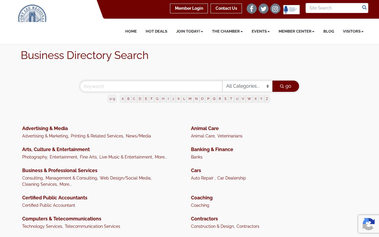 Fort Lee neighbors community directory and Chamber member search