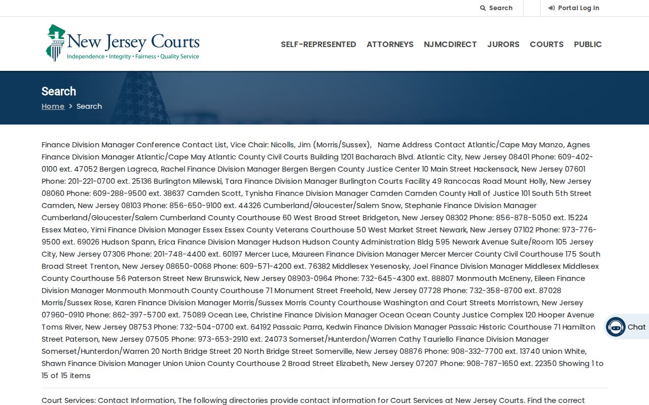 Fort Lee residents directory New Jersey courts search source